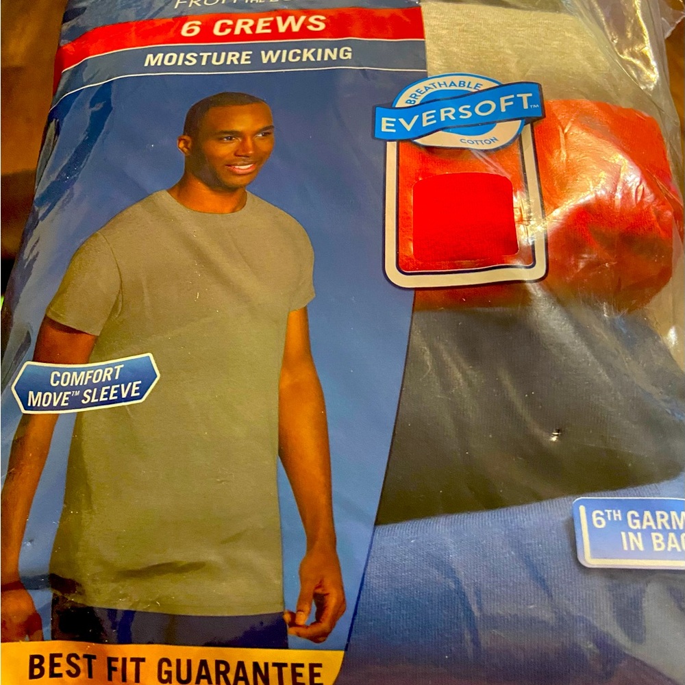 Crew neck t shirts, 3xl, new in package.